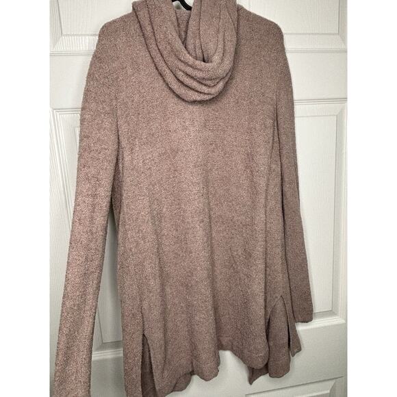 Barefoot Dreams Resort Cardi Hooded brown Knit Sweater CozyChic Lite Sz MED - Picture 2 of 10